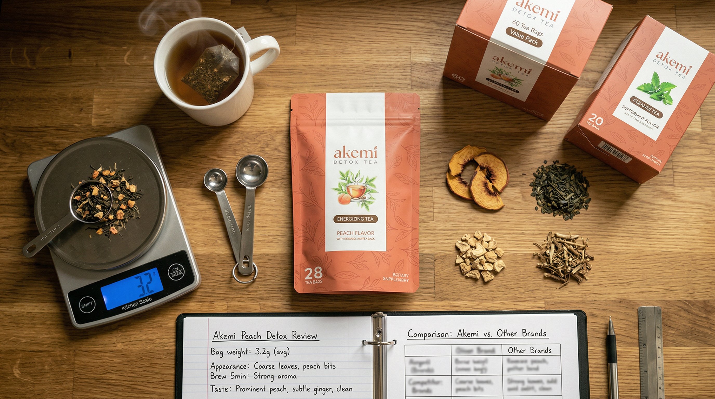 Akemi Detox Tea in use