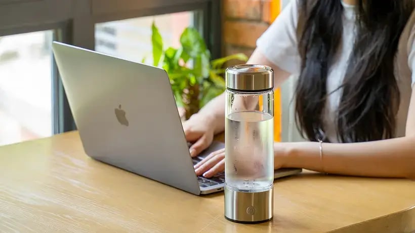HydroForge Hydrogen Water Bottle by HydroForge in use