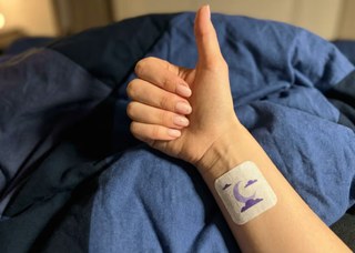 Lunavelle Melatonin-Free Patch in use