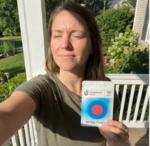 Sarah M. with Purisaki patches